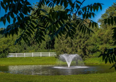 Beautiful scenic park with pond and fountain near The Meadows Emmaus, PA